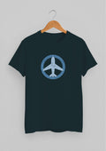 Airplane Shadow Classic Fit T-Shirt | Petrol Blue