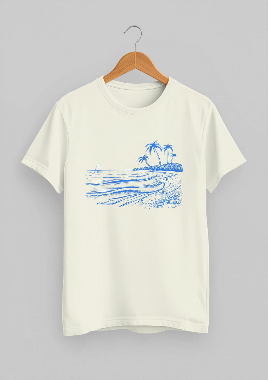 Oceanic Lines Snixo Classic Fit T-Shirt | Off White