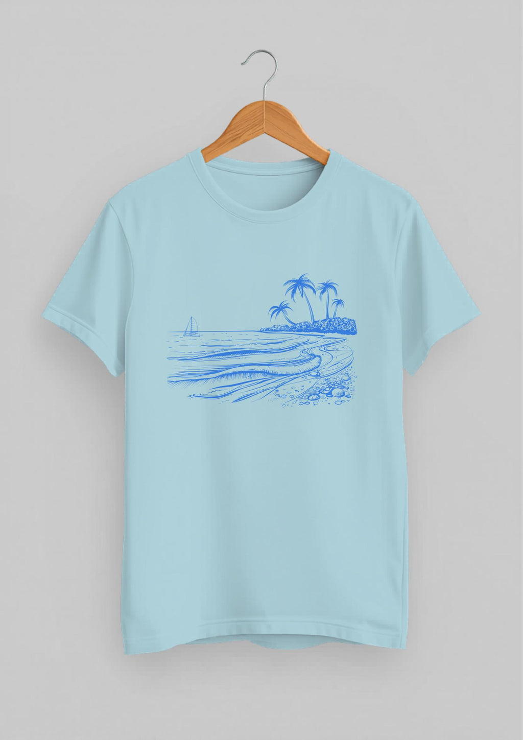 Oceanic Lines Snixo Classic Fit T-Shirt | Baby Blue