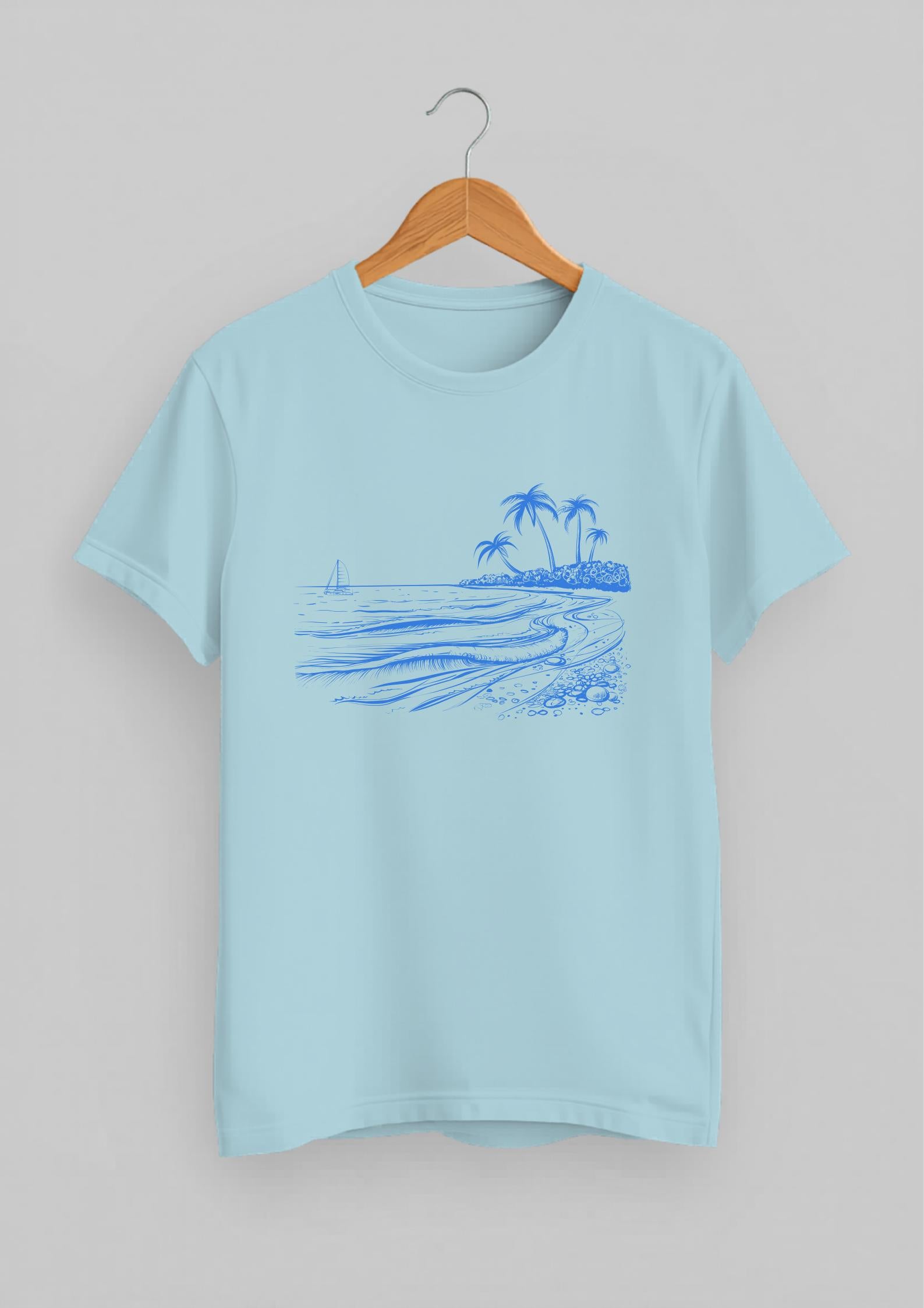 Oceanic Lines Snixo Classic Fit T-Shirt | Baby Blue